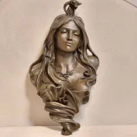 دیوارکوب مجسمه برنزی