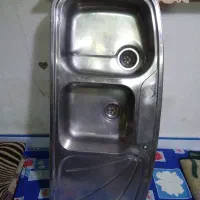 سینک ظرفشویی ۲ لگنه همراه آبچکان