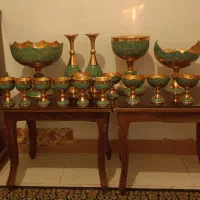 ظروف فیروزه ایی17تکه