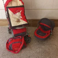 کالسکه کریر قنداق فرنگی و ساک ست ۴ تکه