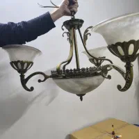 لوستر سه شاخه برنز