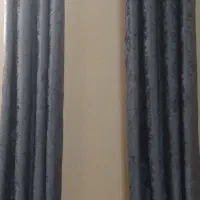 پرده پانچ مخمل پتینه طرح شکسته