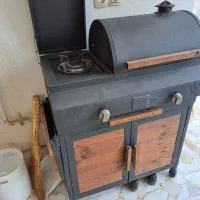 کباب پز گازی زغالی تمیز نو