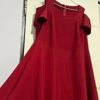 پیراهن مجلسی کرپ زرشکی