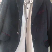 کت اسپرت سورمه ای پسرانه با پیرهن سفید