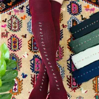 جوراب گلدوزی گندمی انواع جوراب موجوده تک وعمده