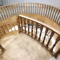 نرده و پله چوبی