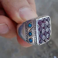 انگشتر نقره یاقوت اصل شناسنامه دار