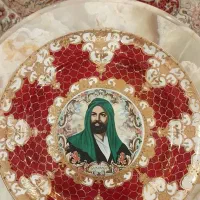 بشقاب آنتیک خیلی قدیمی طلا ۲۴ نو نو