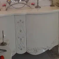 آینه کنسول سفید چوبی عروس فروش فوری|بوفه، ویترین، کنسول|بابل, |دیوار