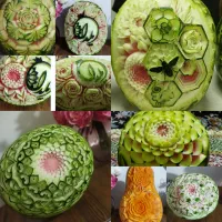 سفارش حکاکی هندوانه و کدو و میوه آرایی