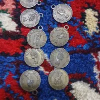 سکه قدیمی الزابت انگلیس مدالی