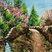 تابلو فرش دستباف کوچه باغ بهار