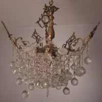 لوستر برنجی پنج شعله