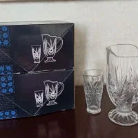 پارچ و لیوان کریستال خورشیدی کاملا نو، زرین شهر