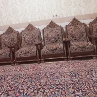 مبل دستباف با چوب گردو
