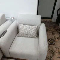 فروش مبلمان راحتی سفید|مبلمان خانگی و میز عسلی|خرمدره, |دیوار