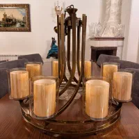 اوستر ۸شعله دو رینگ نور  (رنگ برنزی)