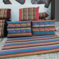 طرح سنتی بالش لوله ای وپشتی