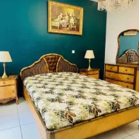 سرویس خواب  تمام چوب حصیری