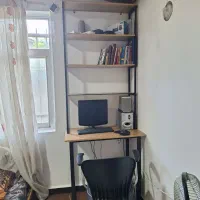 میز کامپیوتر به همراه کتابخانه و صندلی