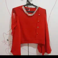 شومیزکراپ قرمزرنگ بسیارشیک سایز36-40