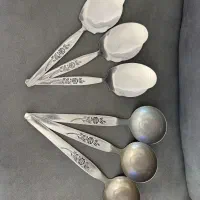 ملاقه و کفگیر استیل در حد نو