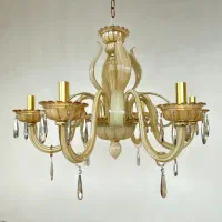 لوستر مورانو عسلی|لوستر و چراغ آویز|تهران, مطهری|دیوار