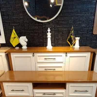 کنسول چوبی و آینه  مدل الویز