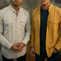 پیراهن کتان دو جیب Mتا 5XL