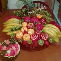 میوه آرایی وحکاکی هندوانه وکدو شب یلدا