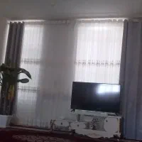 پرده حریر  با کناره های مخمل   مدل پانچ مینی مال