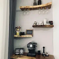 قفسه شلف چوبی