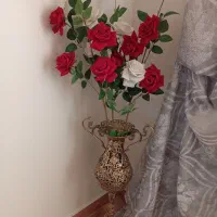 گلدان برنجی درحد نو|گل مصنوعی|تهران, کیانشهر|دیوار