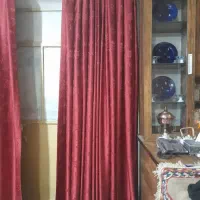 پرده ساتن گلدار|پرده، رانر، رومیزی|شیراز, احمدی جنوبی|دیوار
