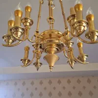 فروشنده خریدار لوستر آینه شمعدان برنزی سالم شکسته