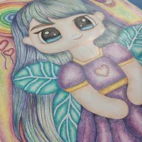 نقاشی با تکنیک مداد رنگی|تابلو، نقاشی، عکس|شهریار, شهرک وائین|دیوار