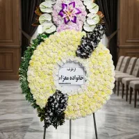 تاج گل مصنوعی تسلیت اجاره(۶۰۰ تومن)مشابه طبیعی|گل و گیاه طبیعی|تبریز, |دیوار