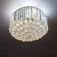 ۲ عدد لوستر سقفی ۴۰ گوی کریستالی با آباژور