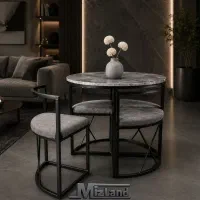 میز و صندلی  کم جا گرد