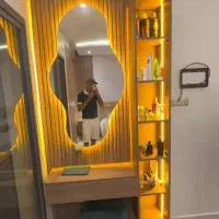 طراحی و اجرای آینه سندپلاس بک لایت پازل دفرمه|آینه|مشهد, طلاب|دیوار