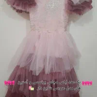 لباس مجلسی مدل پرنسسی گیپور دار عروسکی