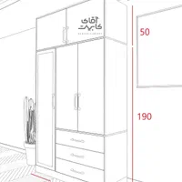 کمدلباس105M|جاکفشی، کمد، دراور|آفتاب, |دیوار