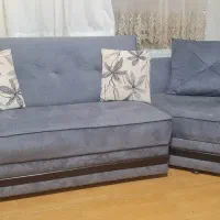 مبل راحتی ال شکل تخت خواب شو چوب و فلز|مبلمان خانگی و میز عسلی|شاهین‌شهر, مخابرات (شهید بهشتی)|دیوار