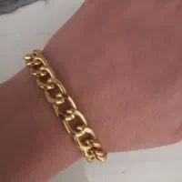 دستبند استیل طلایی