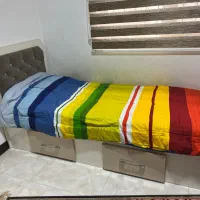 تخت و کمد نوجوان به همراه تشک یونیک