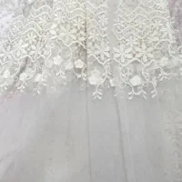 پرده ای خامه دوزی گل برجسته 2 عدد 6 متره