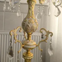لوستر کنار سالنی برنز کرم طلایی|لوستر و چراغ آویز|قم, مجیدیه|دیوار