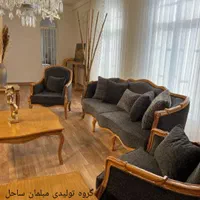 مبل برند آلفمو کلاسیک کینگ 8 نفره شرکتی بآ گارانتی|مبلمان خانگی و میز عسلی|آبیک, |دیوار