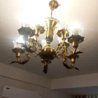 لوستر پنج شاخه برنج|لوستر و چراغ آویز|فردیس, شهرک ناز|دیوار